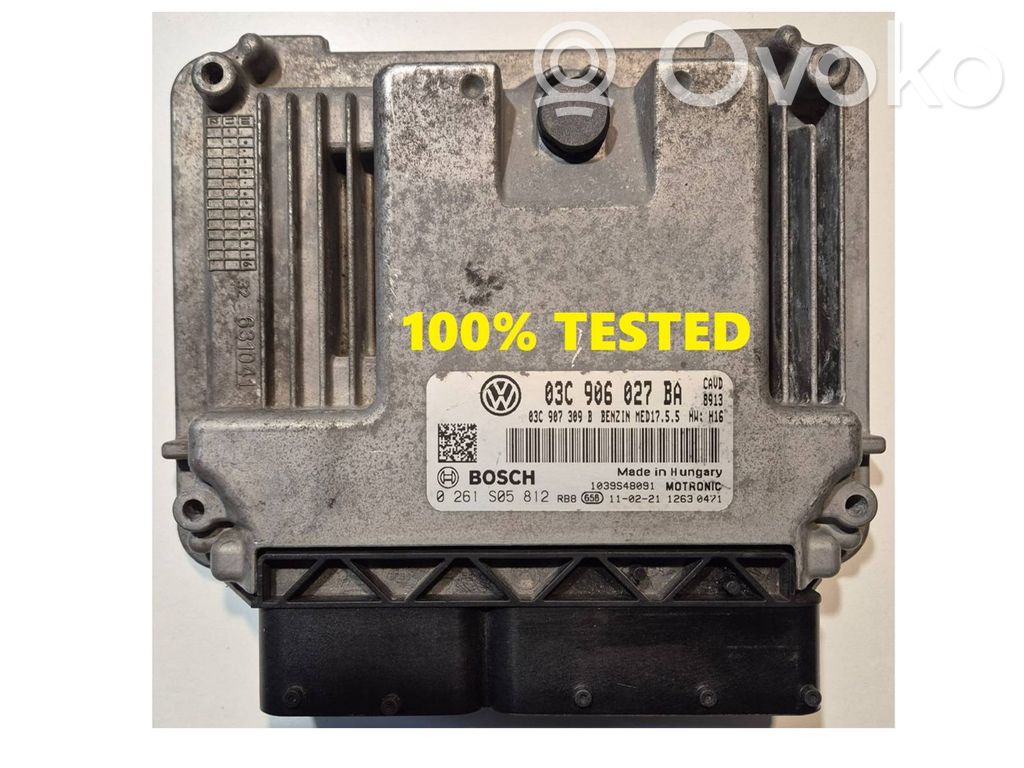 Engine control unit/module   03C906027BA,0261S05812,03C907309B