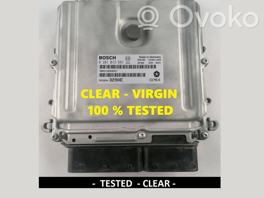 Engine control unit/module ECU   0281012591,P05094329AE,1039S11628