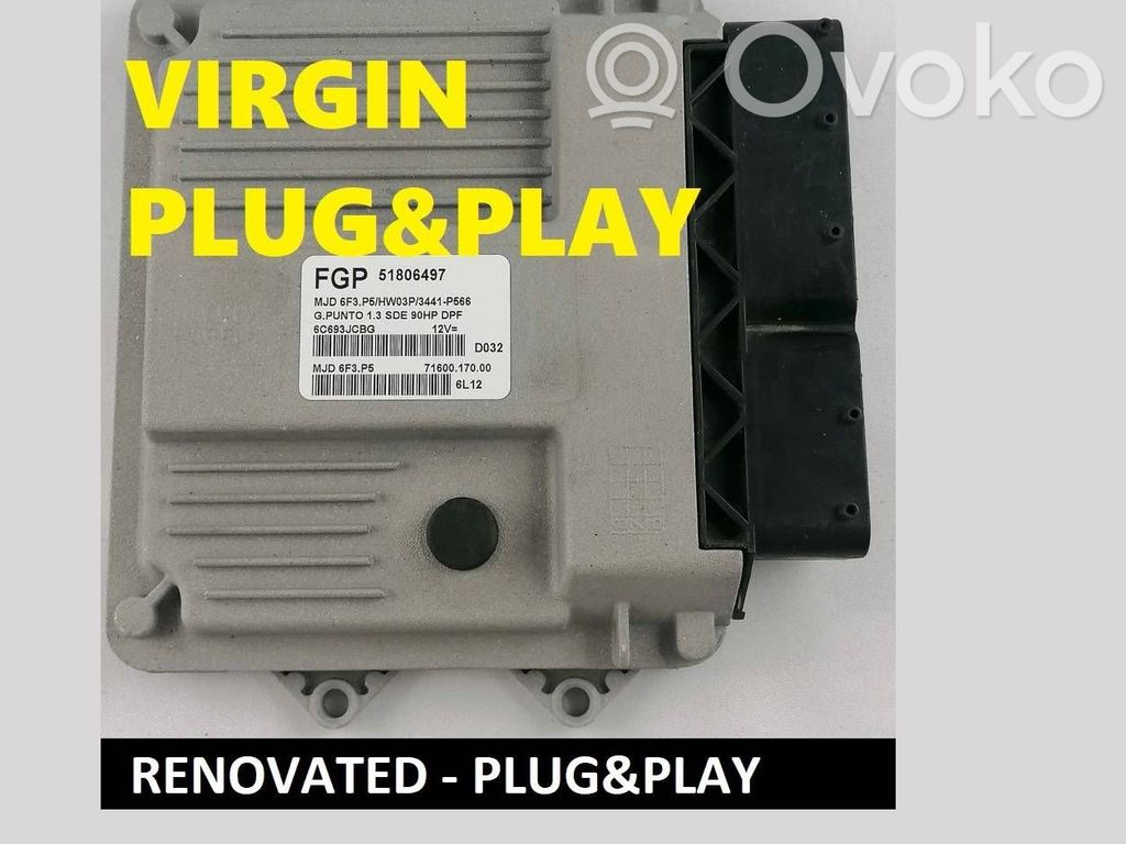 Fiat Punto (199) Komputer / Sterownik ECU silnika 
