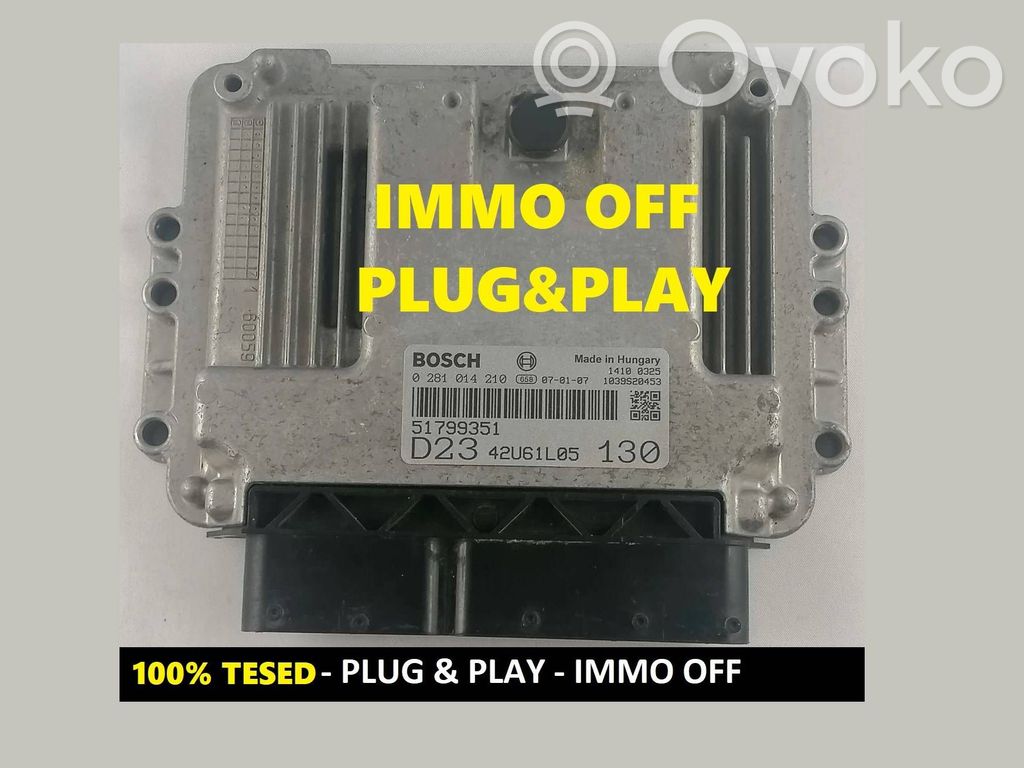 Engine control unit/module ECU   51799351,0281014210,42U61L05