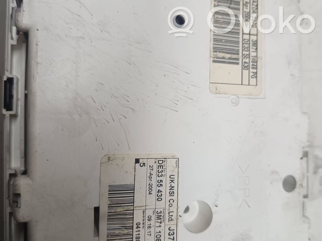 Speedometer (instrument cluster)   3M7119849PG,MAZDAJ37G,DE3355430