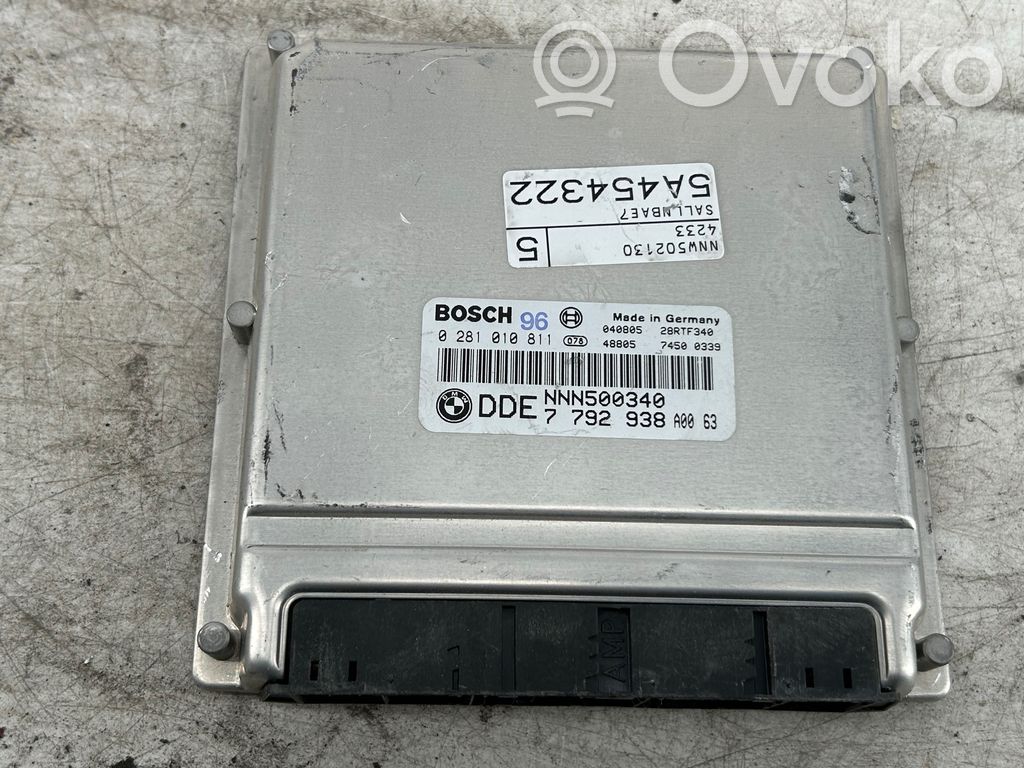 Engine control unit/module   0281010811,7792938,NNN500340,DDE7792938