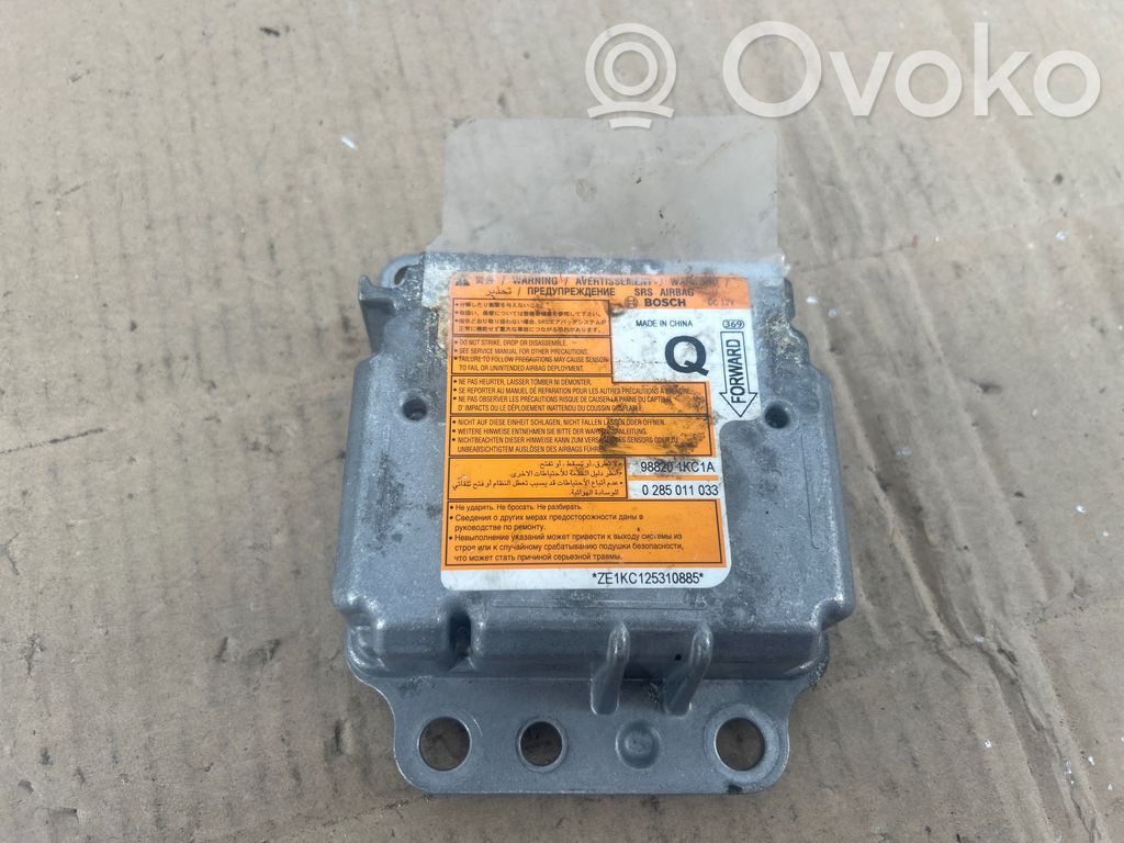 Sterownik / Moduł Airbag   988201KC1A,0285011033,ZE1KC125310885