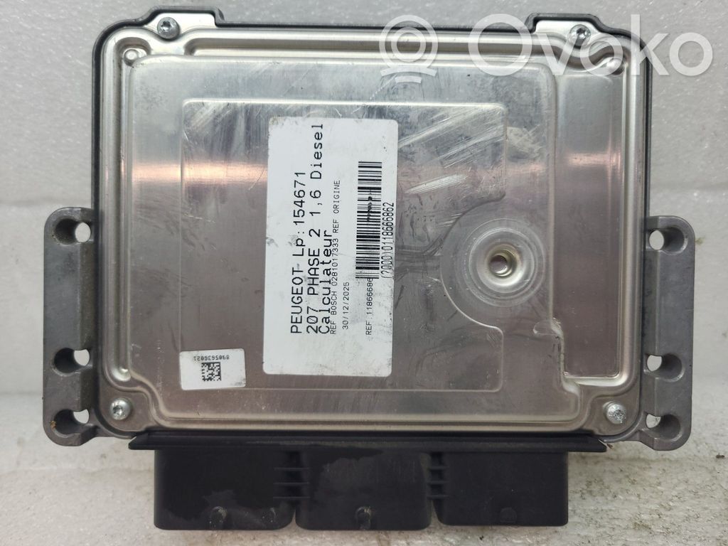 Peugeot 207 Engine control unit/module 