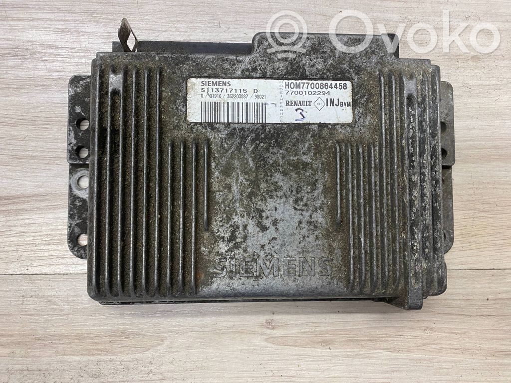 Engine control unit/module ECU   S113717115D,7700102294,7700864458,S113717115
