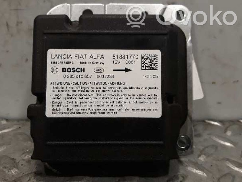 Sterownik / Moduł Airbag   0051881770,51881770,0285010857