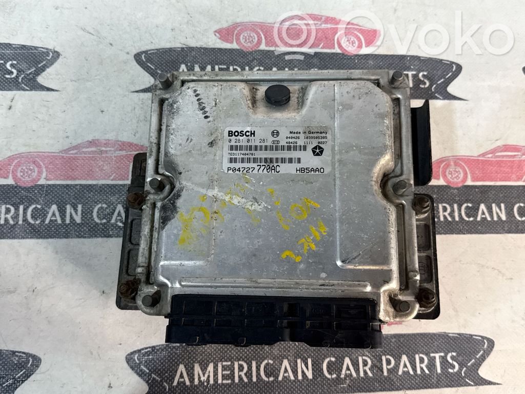 Engine control unit/module   P04727770AC,0281011281