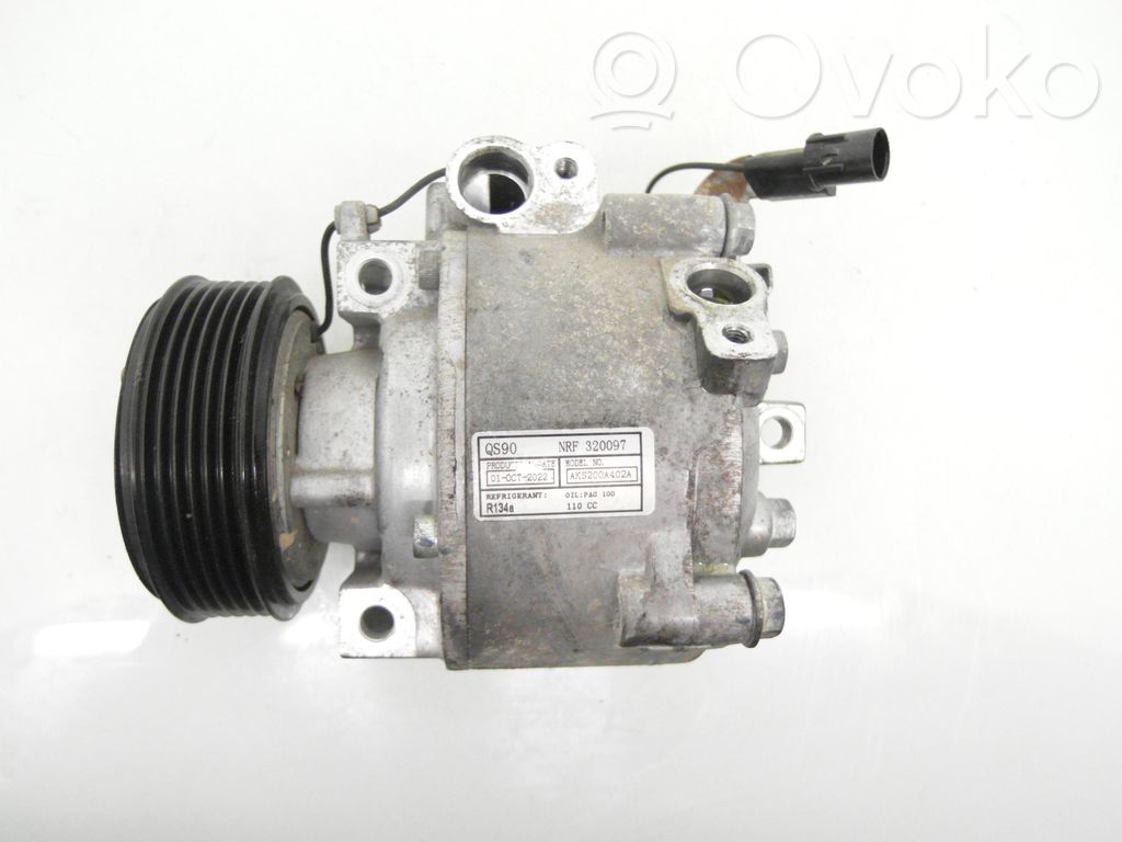 Air conditioning (A/C) compressor (pump)   QS90,AKS200A402A,320097,320097,AKS200A402A,QS90