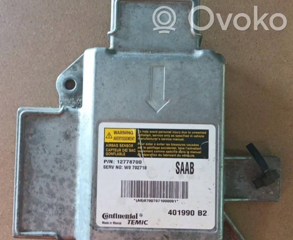 Saab 9-3 Ver2 Turvatyynyn ohjainlaite/moduuli 