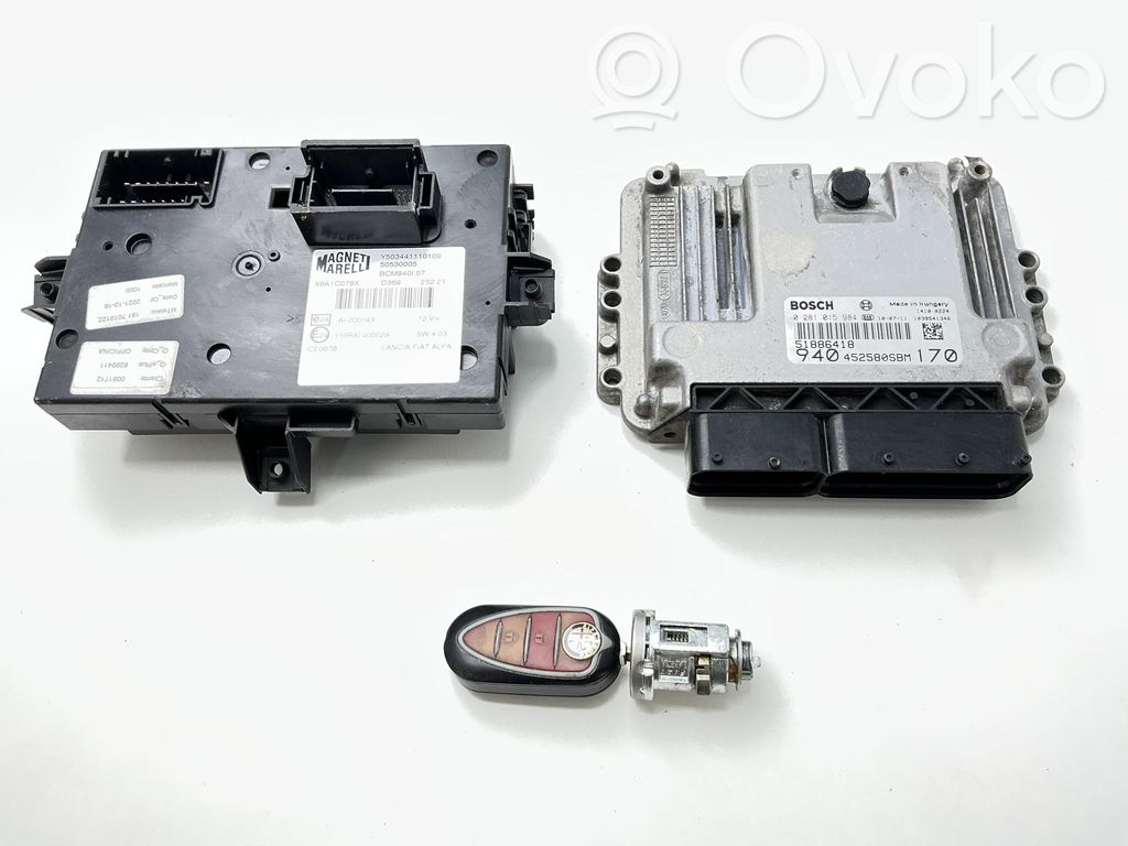 Alfa Romeo Giulietta Engine ECU kit and lock set 