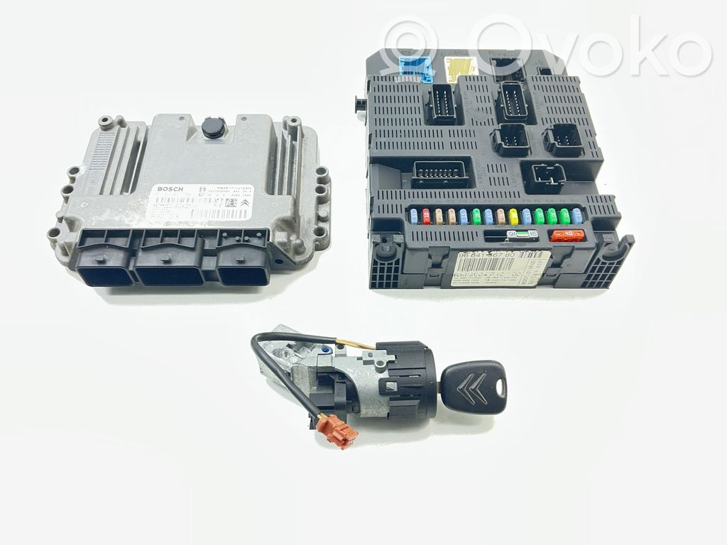 Citroen C3 Juego de cerradura y set ECU del motor 