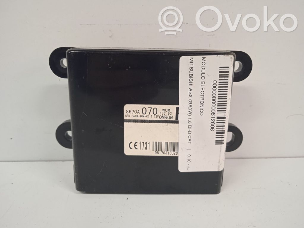 Other control units/modules   8670A070