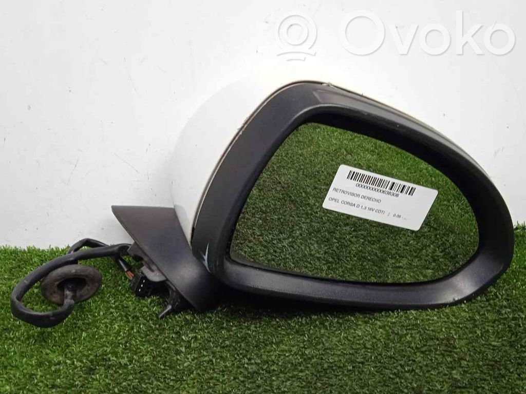 Espejo lateral eléctrico de la puerta delantera   BLANCO