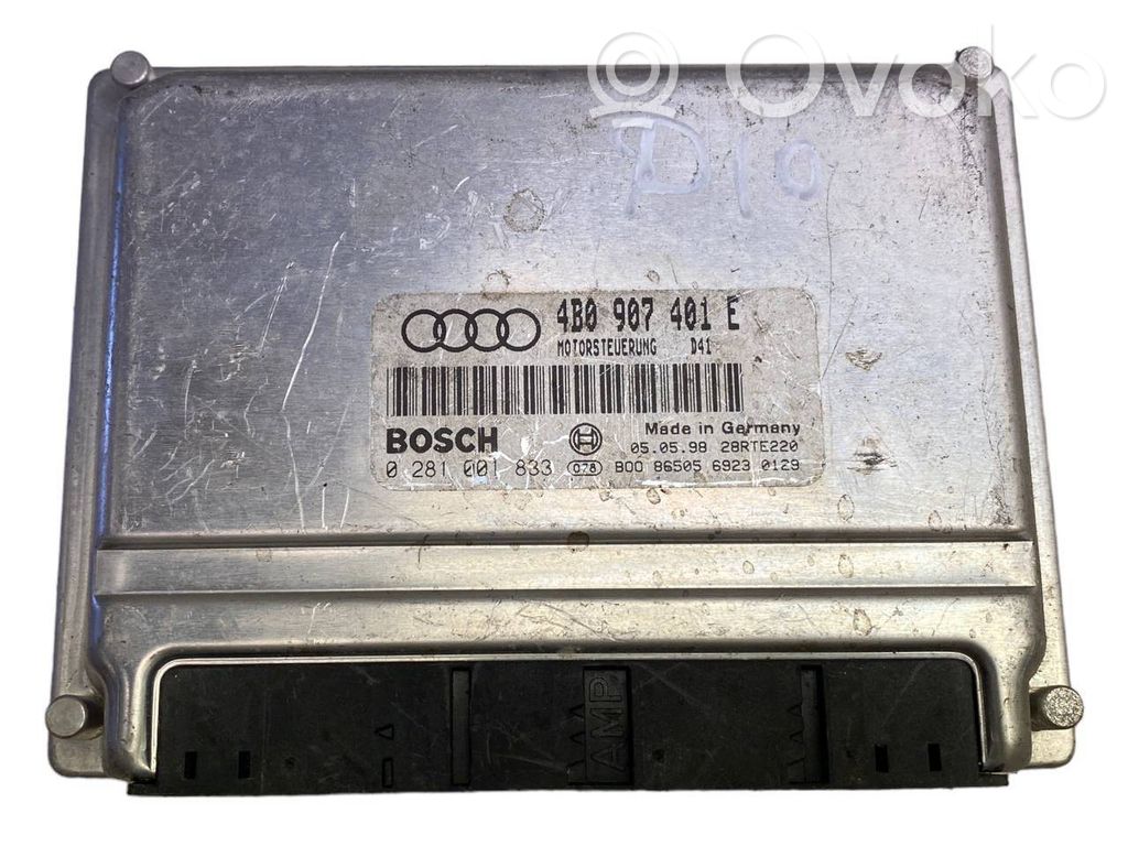 Engine control unit/module   4B0907401E,0281001833,28RTE220
