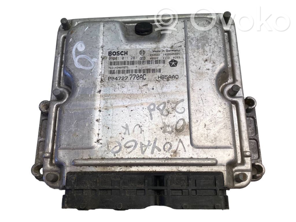 Engine control unit/module   P04727770AC,1039S05385,0281011281
