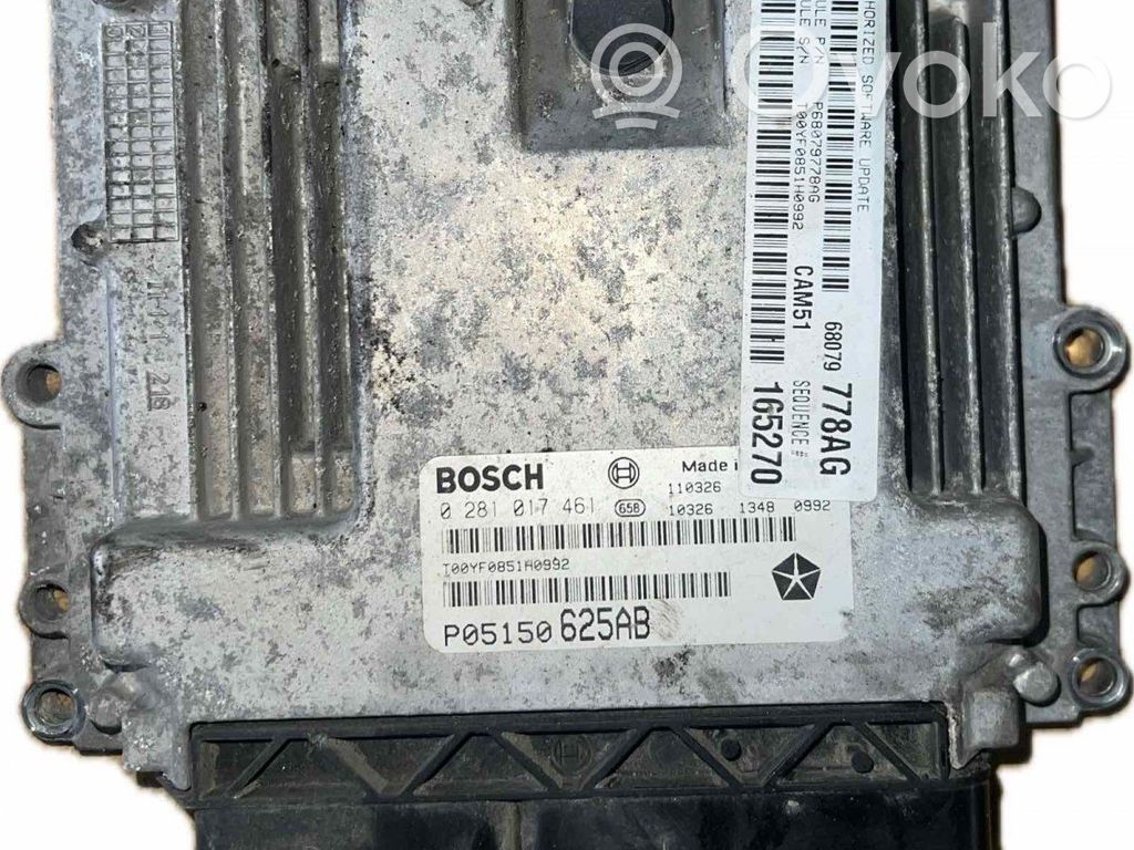 Sterownik / Moduł ECU   0281017461,0281017461,05150625AB,5150625AB,5150625AC,RL150625AB