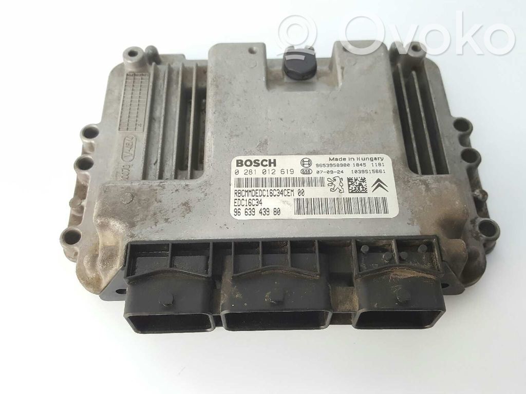 Sterownik / Moduł ECU   9663943980,0281012619,9653958980