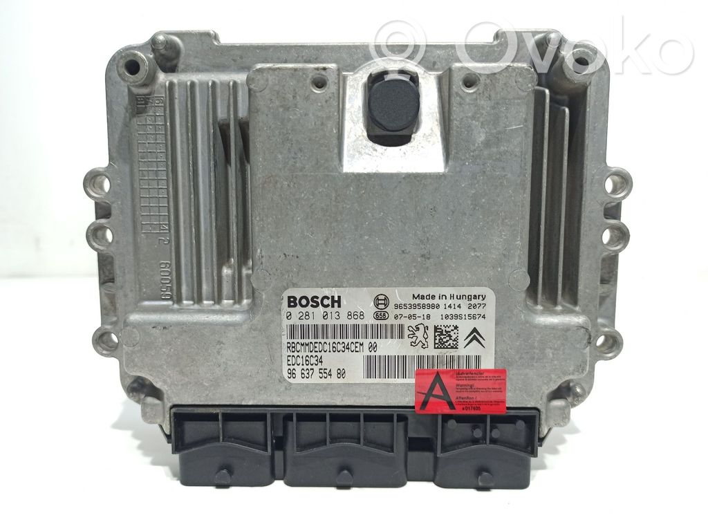 Peugeot 207 Engine control unit/module 