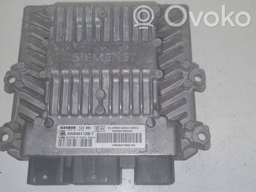 Engine control unit/module   9651399580,5WS40112BT,9647568180