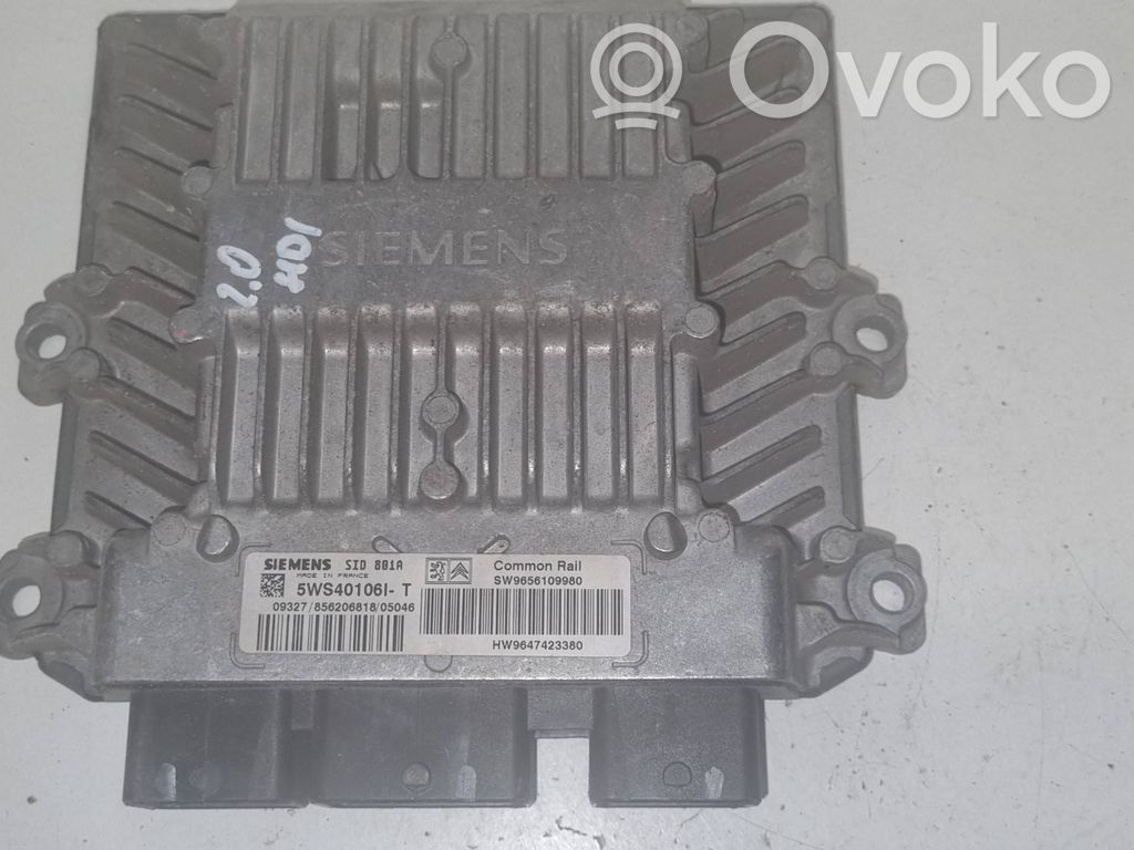 Engine control unit/module   9656109980,9647423380,5WS40106IT