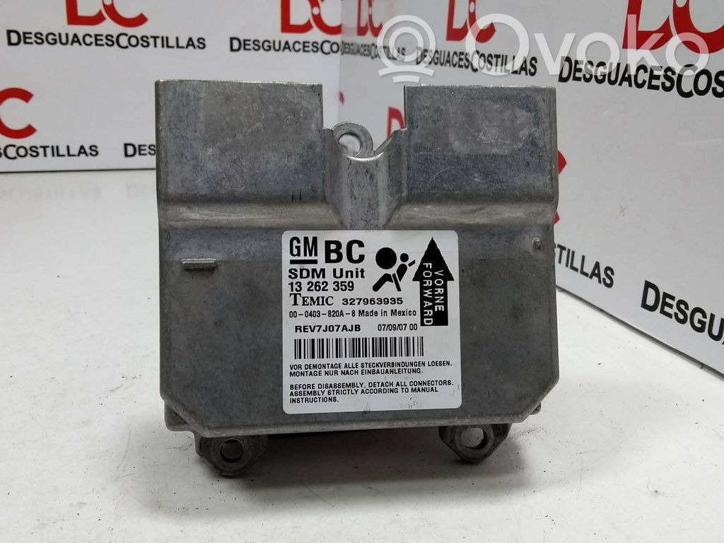 Airbag control unit/module   13262359,327963935