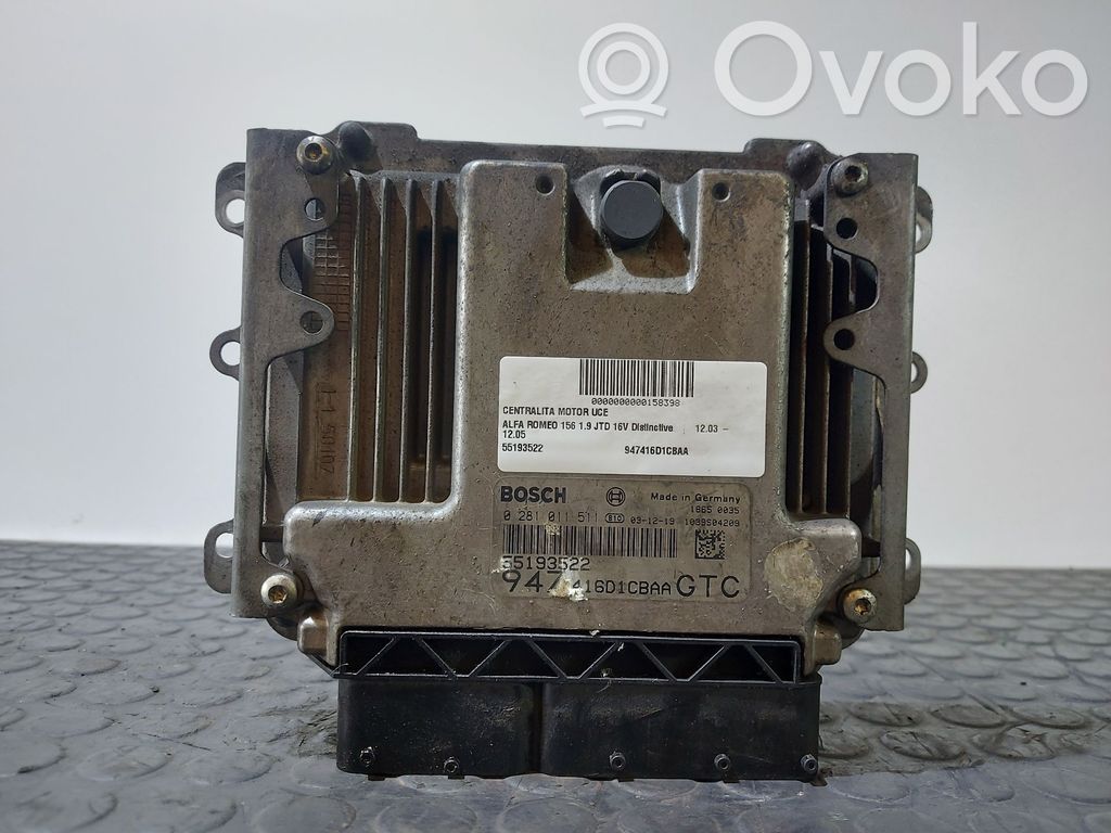 Alfa Romeo 156 Engine control unit/module 