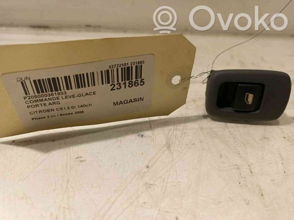 Citroen C5 Electric window control switch 