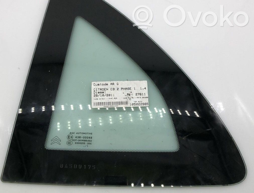 Citroen C3 Rear side window 