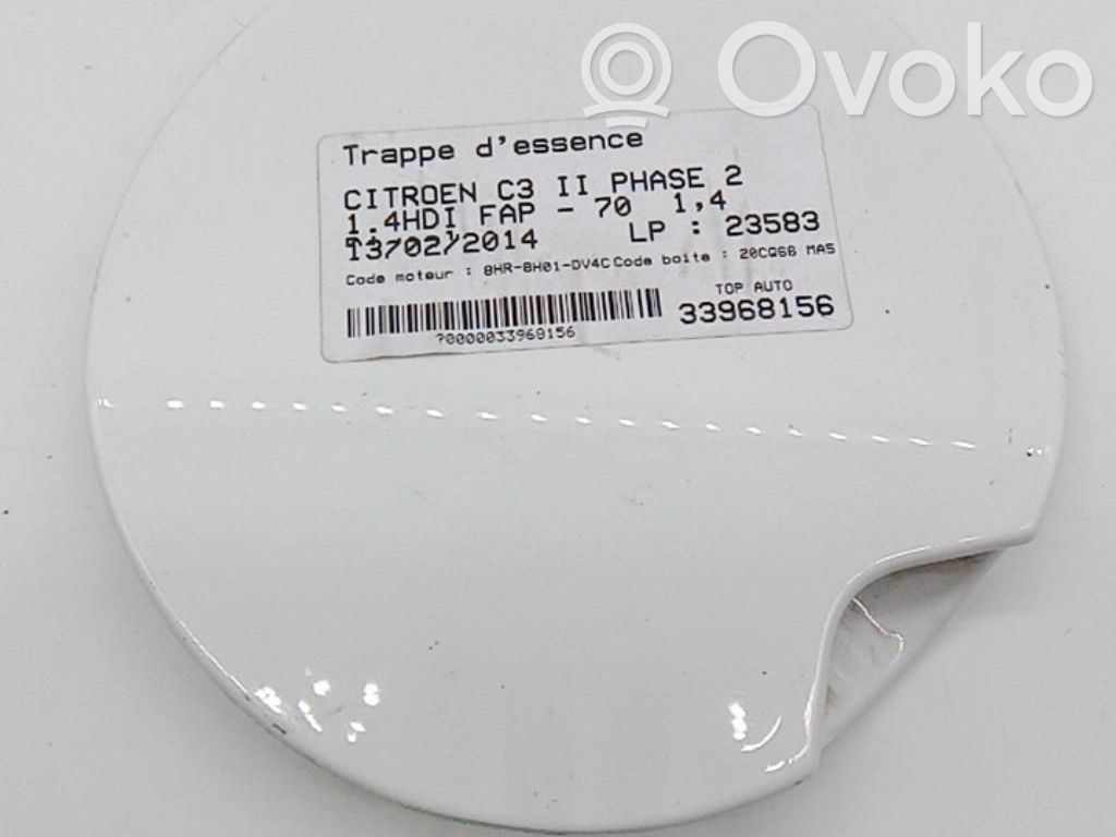 Citroen C3 Klapka wlewu paliwa 