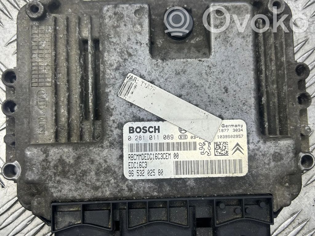 Engine control unit/module   9653202580,0281011089
