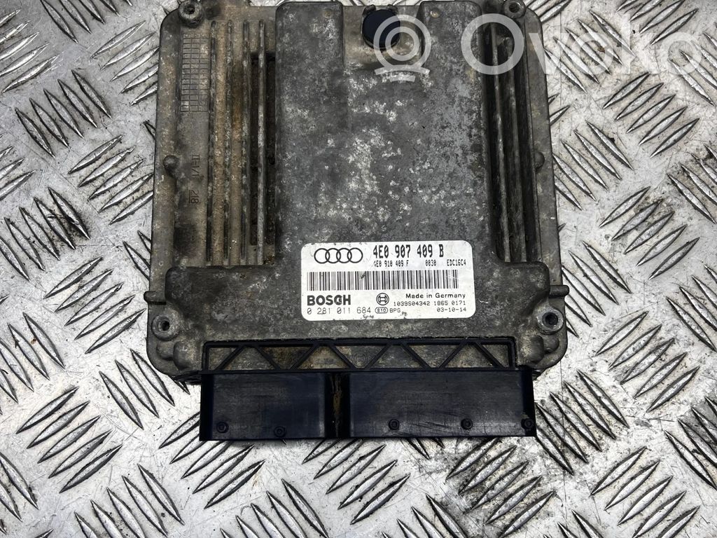 Unidad de control/módulo del motor   4E0907409B,4E0910409F,0281011684