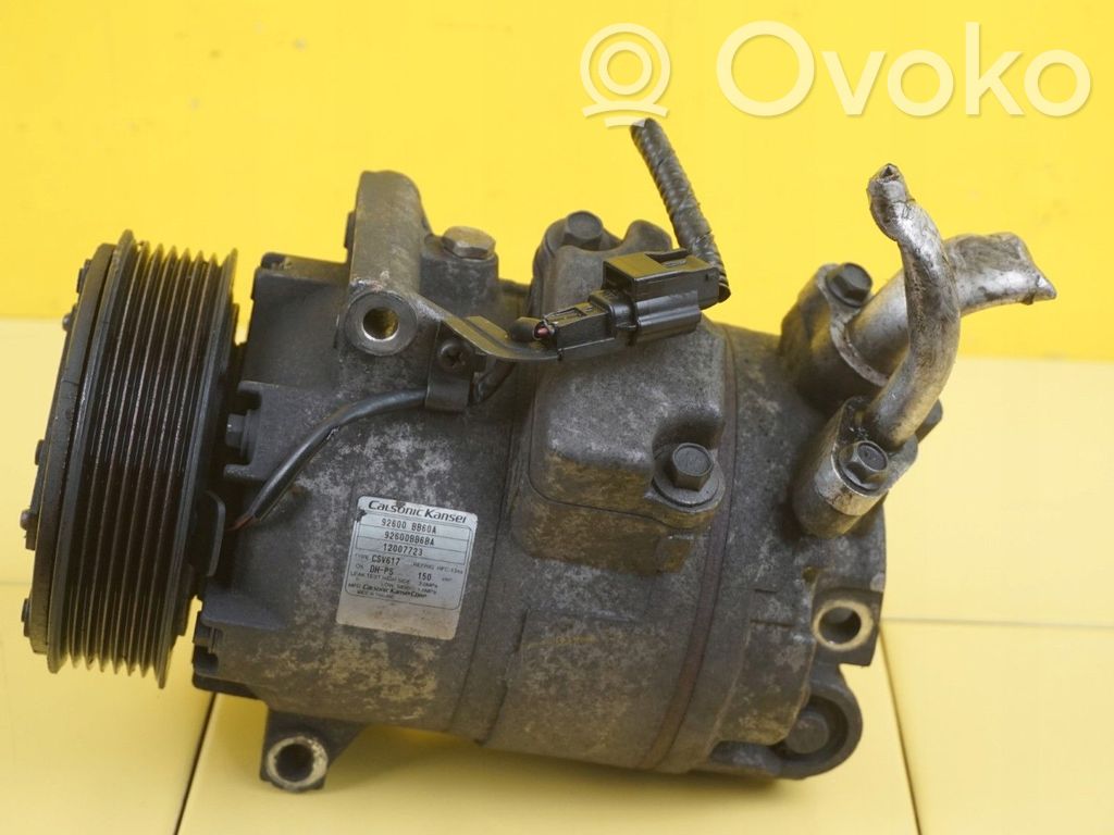 Kompresor / Sprężarka klimatyzacji A/C   92600BB60A,R9M405,26SP47,92600BB6BA