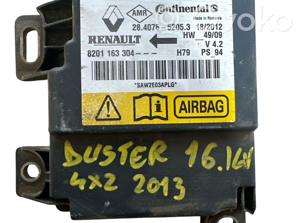Airbag control unit/module   8201163304,28407652053,SAW2E03APLG