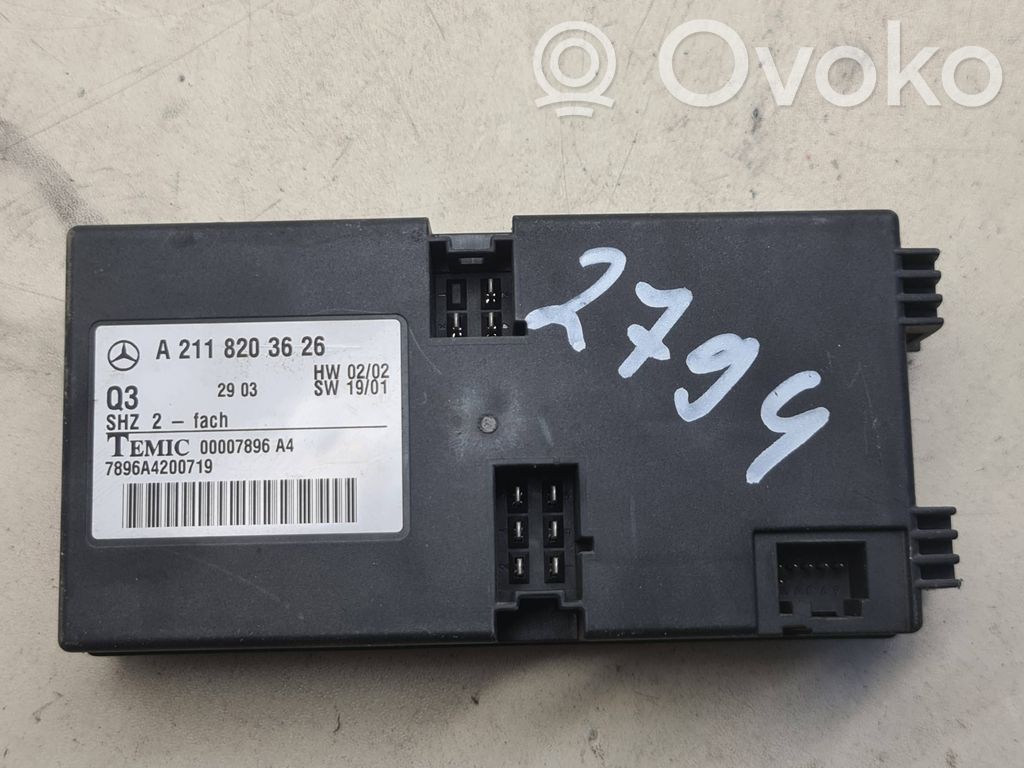 Mercedes-Benz E W211 Module de commande de siège 