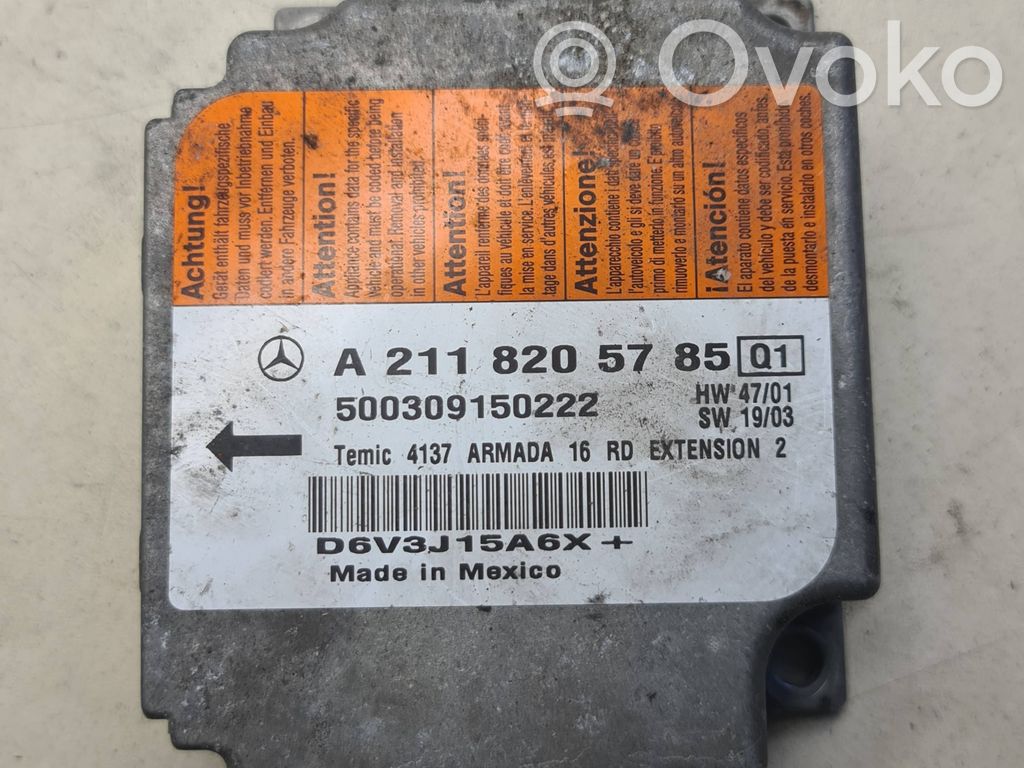 Mercedes-Benz E W211 Airbag control unit/module 