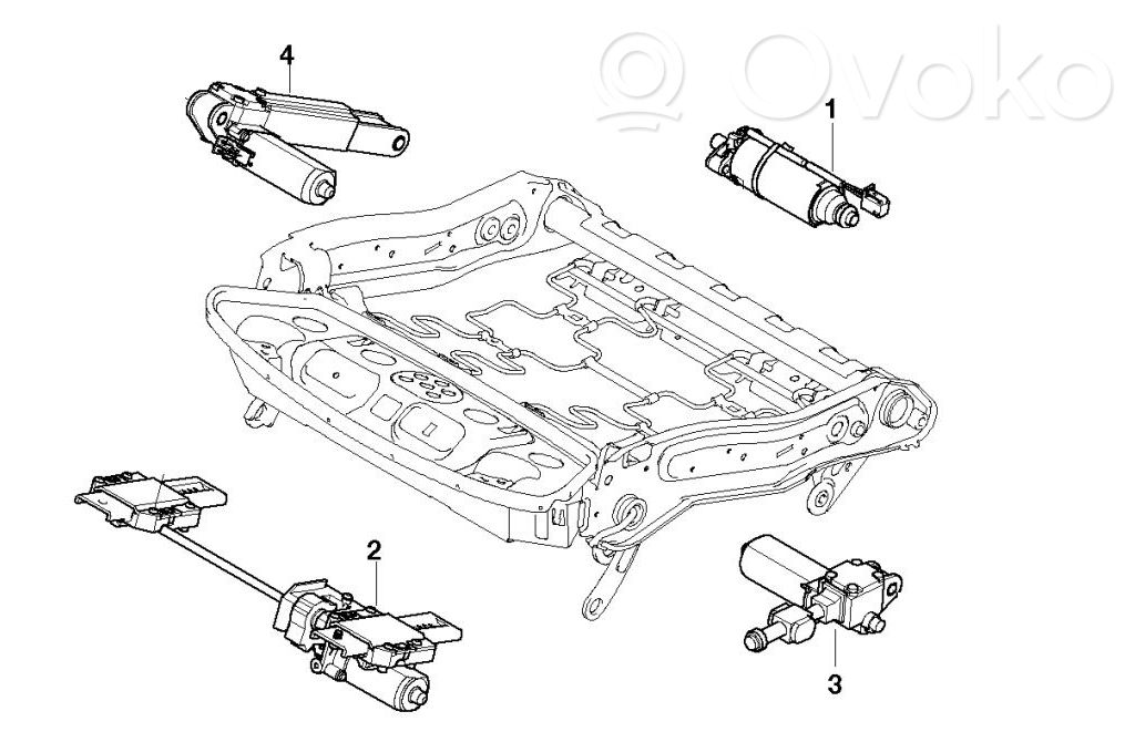BMW 5 E60 E61 Motor de ajuste del asiento 