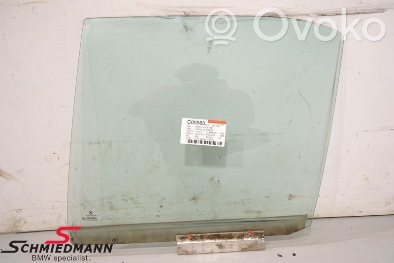 BMW 3 E36 Front door glass trim molding 