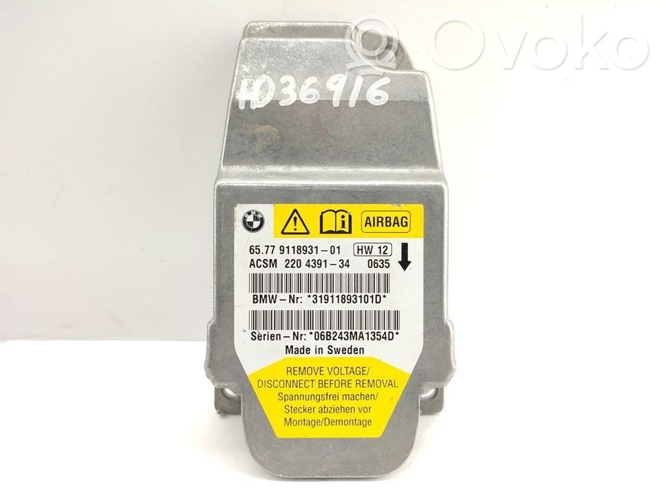 Unidad de control/módulo del Airbag   6577911893101