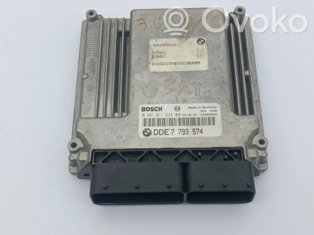 BMW 5 E60 E61 Unité de commande, module ECU de moteur 