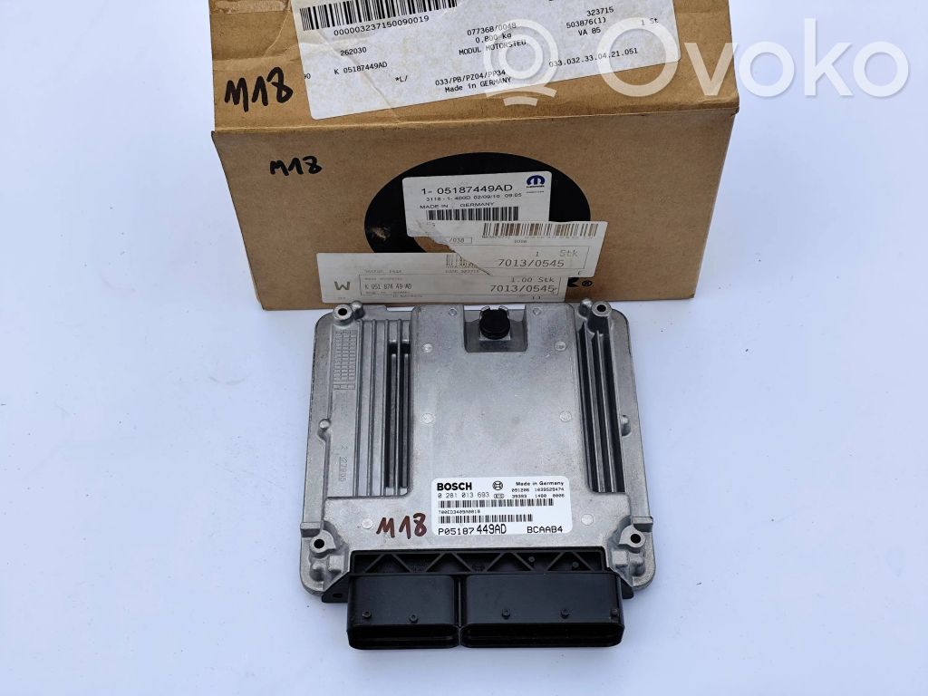 Moottorin ohjainlaite/moduuli   P05187449AD,1039S29474,0281013693