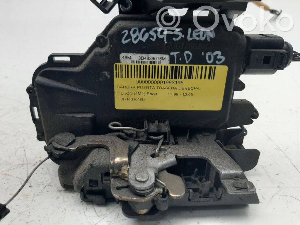 Cerradura de puerta trasera   3B4839016M