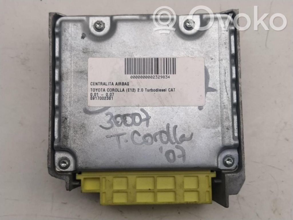 Toyota Corolla E120 E130 Airbag control unit/module 