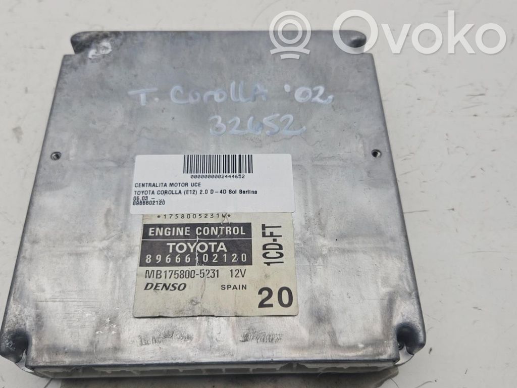 Unidad de control/módulo ECU del motor   8966602120