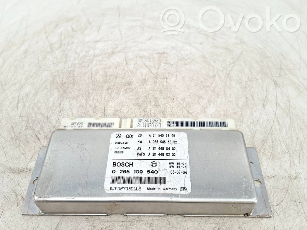 Mercedes-Benz E W211 ESP (stability system) control unit 