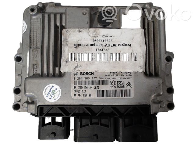 Peugeot 207 Engine control unit/module ECU 