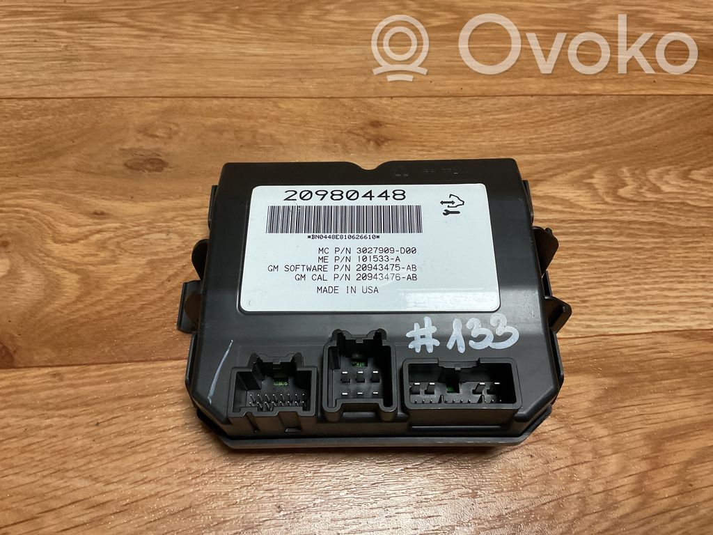 Opel Insignia A Tailgate/trunk control unit/module 