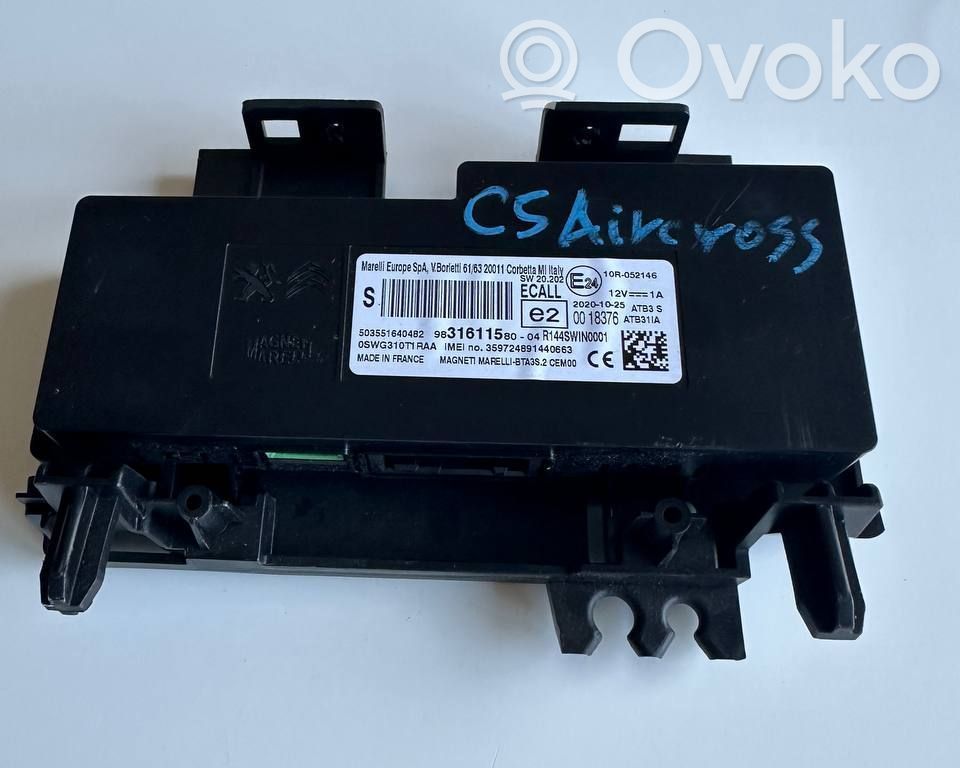 Citroen C5 Aircross Soporte de unidad de control Bluetooth 