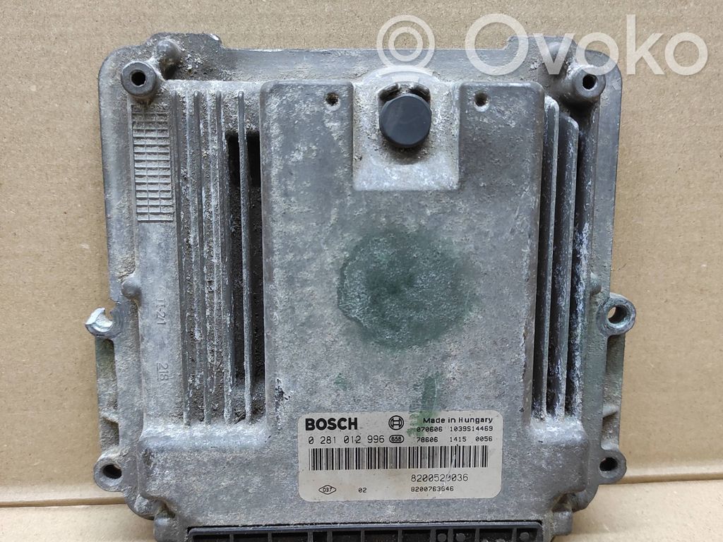 Engine control unit/module   0281012996,8200529036