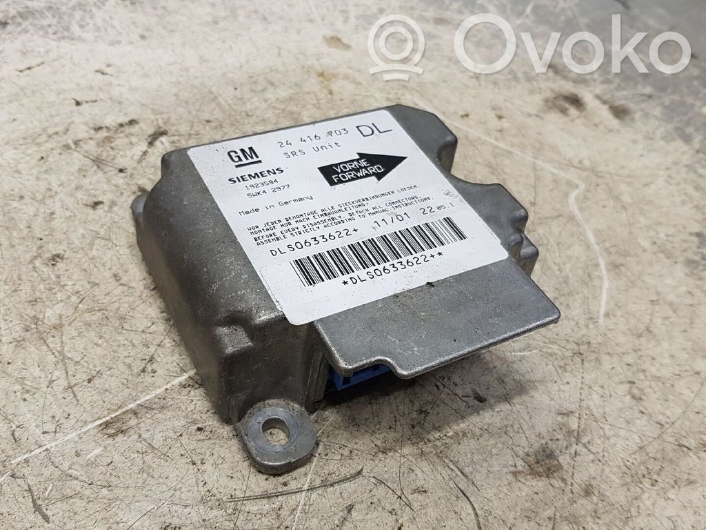 Opel Astra G Airbag control unit/module 
