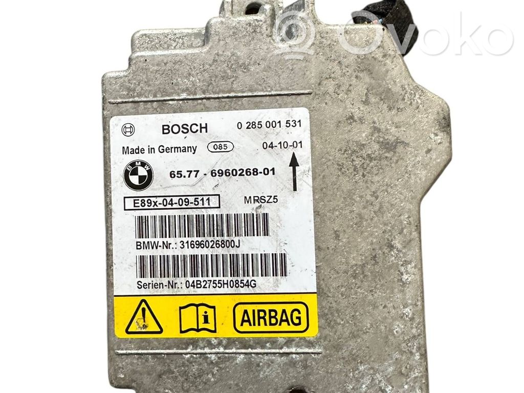 Airbag control unit/module   0285001531,6960268,31696026800J,E89X0409511